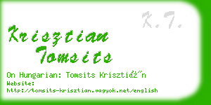 krisztian tomsits business card